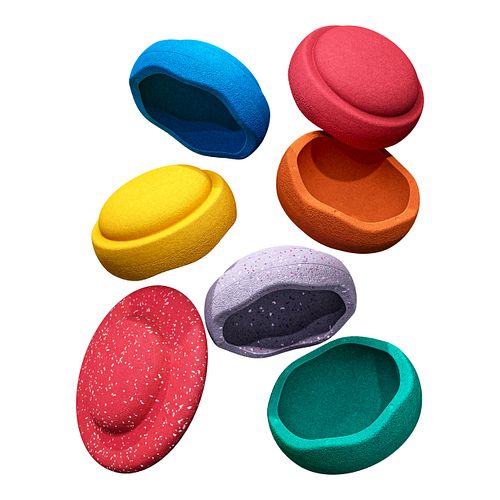 Stapelstein® Winter Special Rainbow Set classic + Balanceboard 