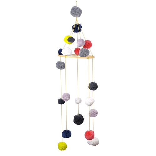 Mobile weiche Bio Pompoms