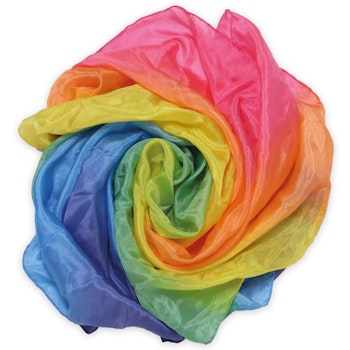 Großes Regenbogen-Farbentuch (86 x 86 cm)