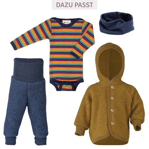 Baby Body langarm Wolle Seide