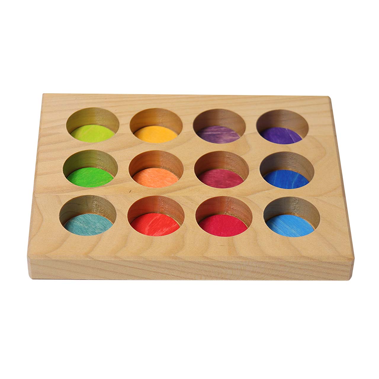 Regenbogen Sortierbrettchen Steckspiel ab 1 Jahr (18x14x2 cm)