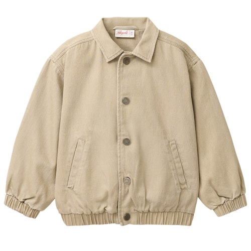 Gefütterte Twill-Jacke taupe