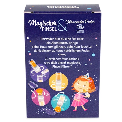 Bio Glitzerpuder „Magischer Pinsel“ – Silber