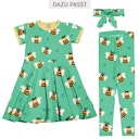 Vorschaubild Flatterkleid kurzarm mit Alloverprint 