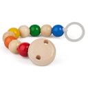 Vorschaubild Holz-Schnullerkette Silikonring Regenbogen