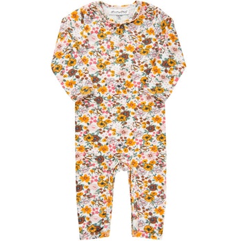 Strampler langarm Blumen-Print