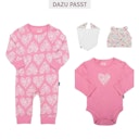 Vorschaubild Babystrampler Herz-Motive