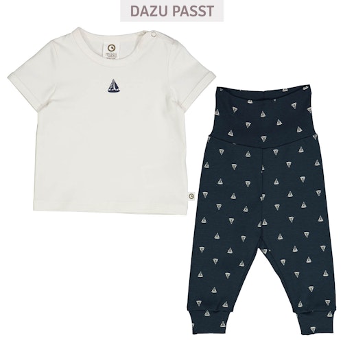 Leichte Krabbelhose Kniepatches Wale