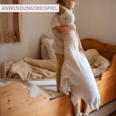 Vorschaubild XL Kuscheltier & Wärmekissen Gans Dinkelspelz weiß 90 cm