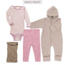 Vorschaubild Merino Kapuzenoverall mit Arm- und Beinumschlägen