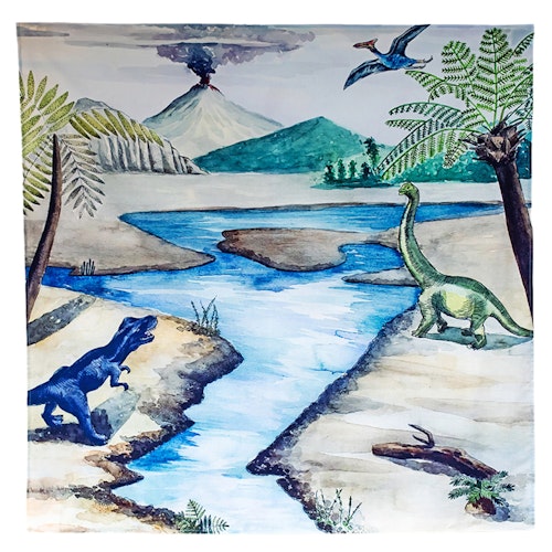 Spieltuch Bio-Baumwolle Dinos 100 x 100 cm