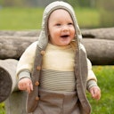 Vorschaubild Babyjacke 100% Wolle zum Knöpfen