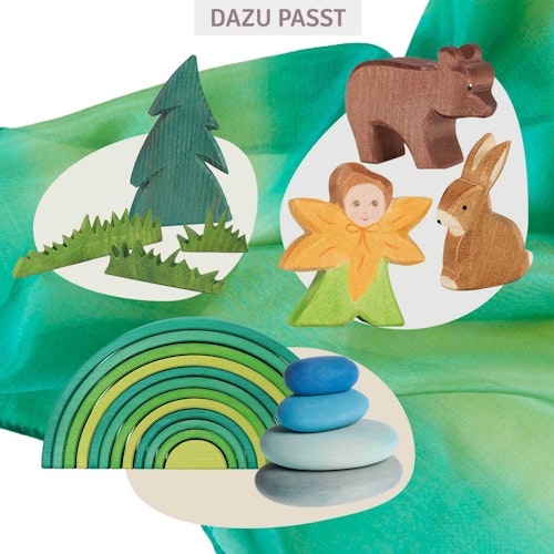 Großes Spieltuch Seide Wald 178 x 89 cm