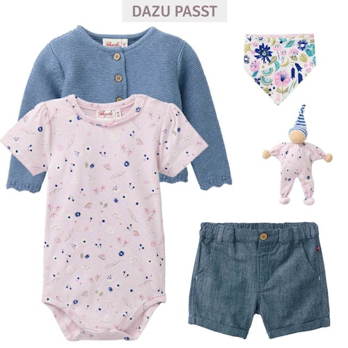 Verspielter Kurzarmbody Sommerblumen
