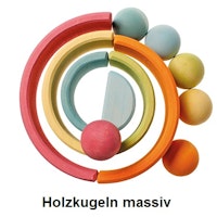 Holzkugeln Massiv 6 Stück pastell