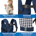 Vorschaubild Kinder Puppentrage multifunktional - navy gemustert
