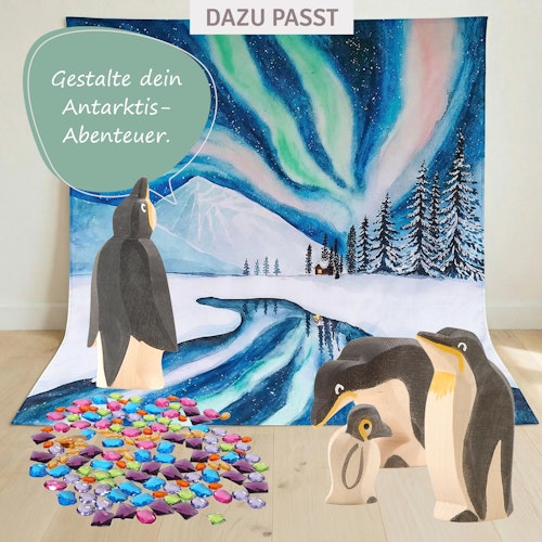 Pinguin Schnabel gerade Holzfigur 7 cm