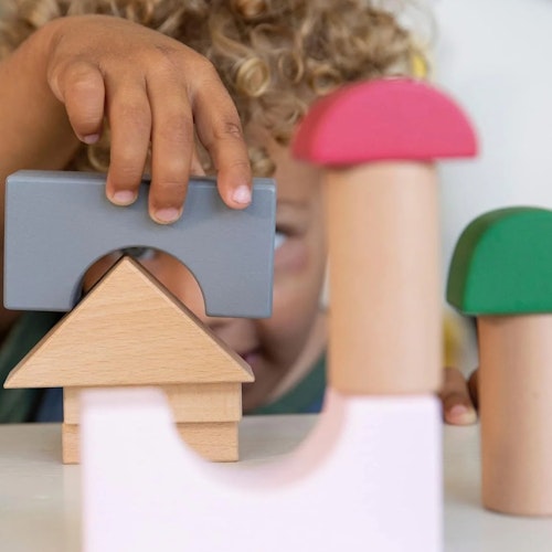 37 Holzbausteine pastell