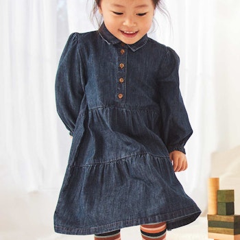 Tolles Jeanskleid langarm blau