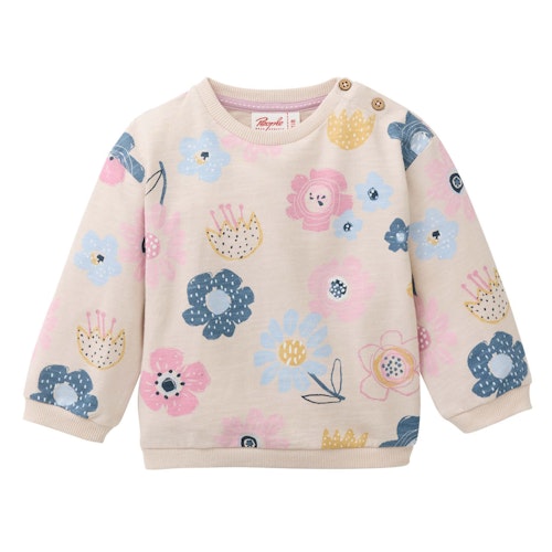 Weiches Baby Sweatshirt große Blumen