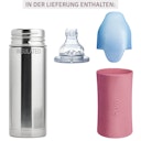 Vorschaubild Isolierte Kleinkindflasche ab 6 Monate Trinklernaufsatz altrosa