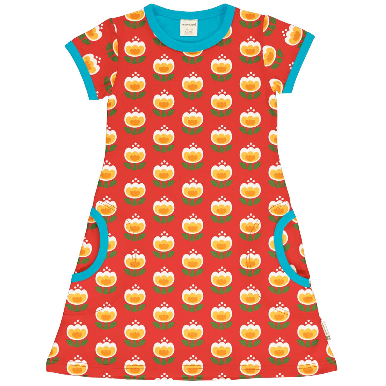 Kurzarm Kleid mit Alloverprint 