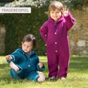 Vorschaubild Merino Kapuzenoverall mit Arm- und Beinumschlägen