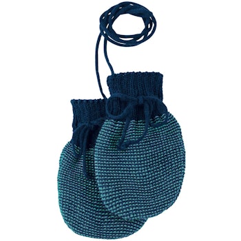 Baby Strickhandschuhe aus Schurwolle marine