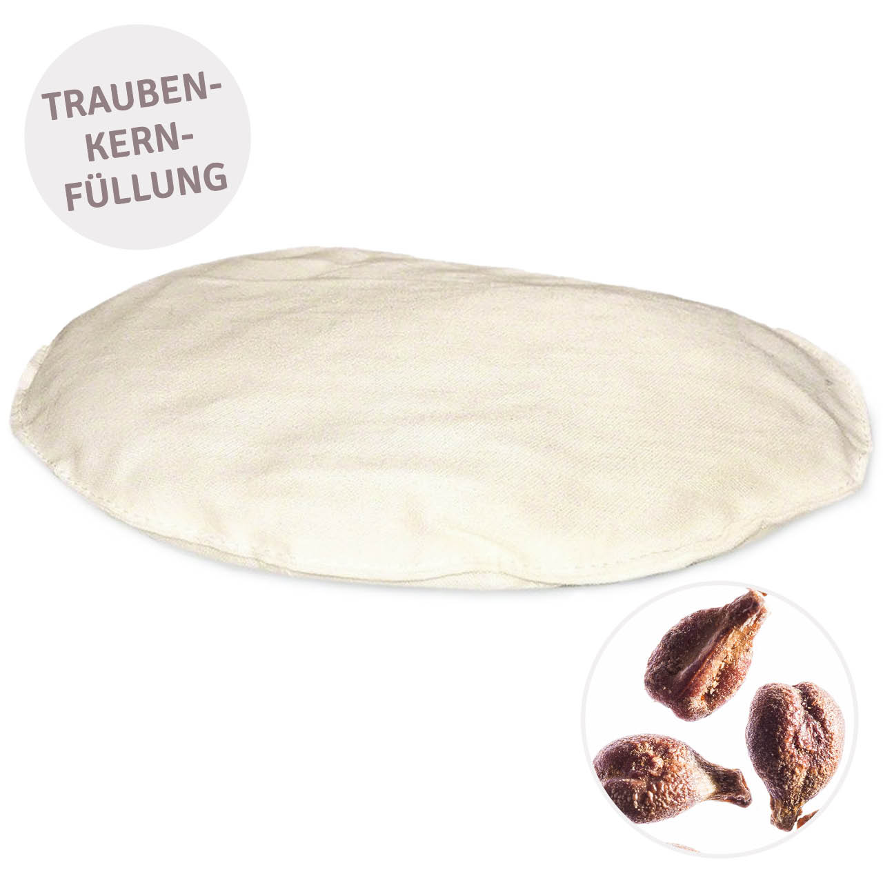 Kleines Ersatz-Traubenkernkissen Wärmekissen