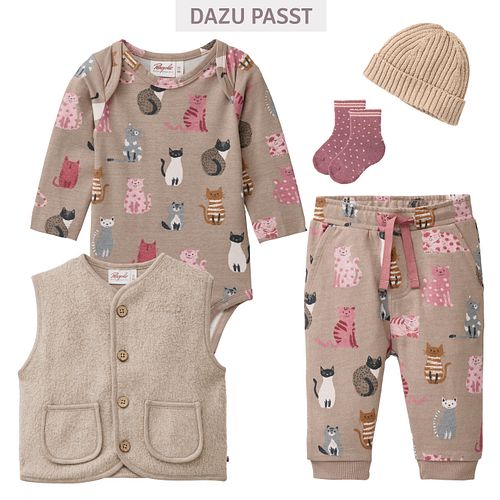 Fleece Weste beige