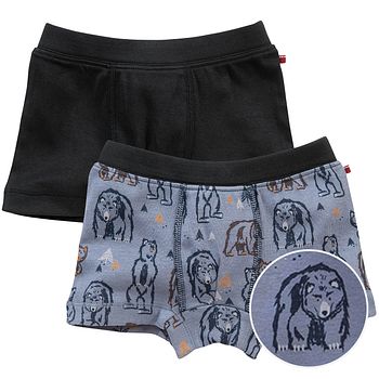 Boxershorts Doppelpack Grizzlys + Uni blau