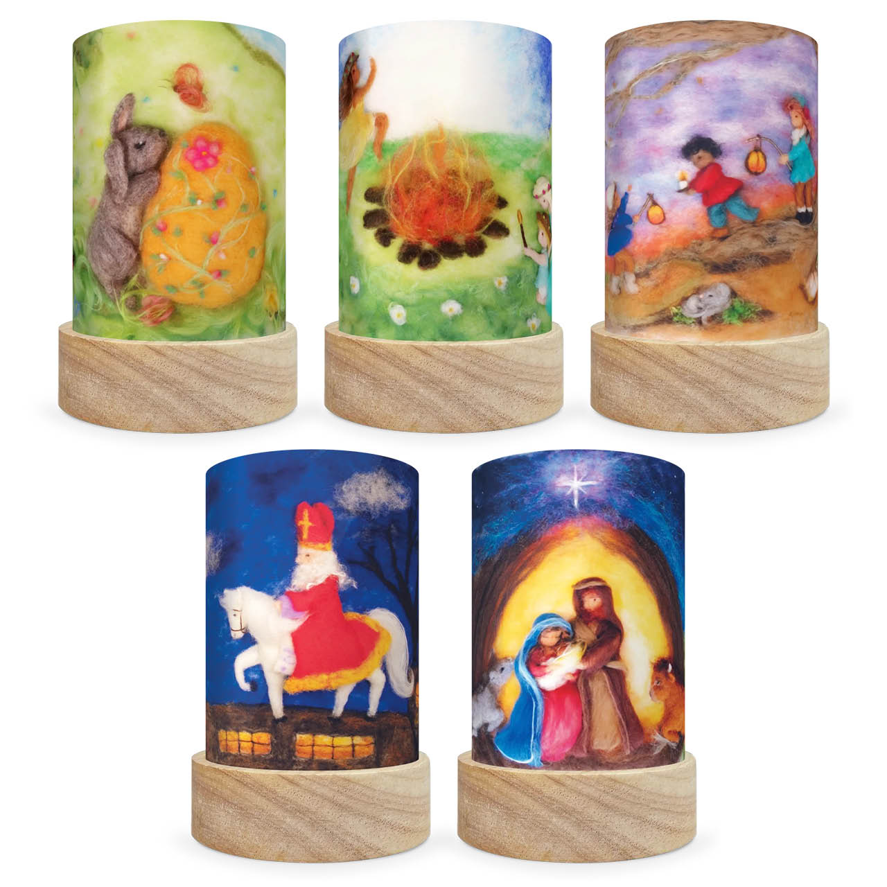 5 Lampenschirme für Toverlux Laterne Het Wol Feetje - Feiertage