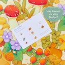 Vorschaubild Spieltuch Seide Pilze Suchbild 53 x 71 cm