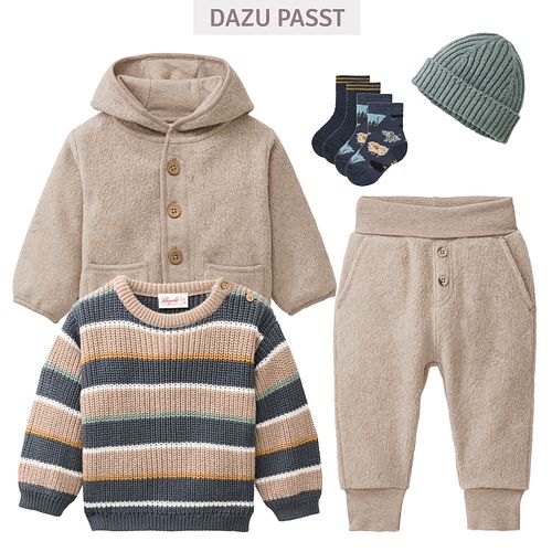 Fleece-Jacke beige