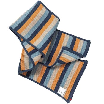 Warmer Strick Schal geringelt