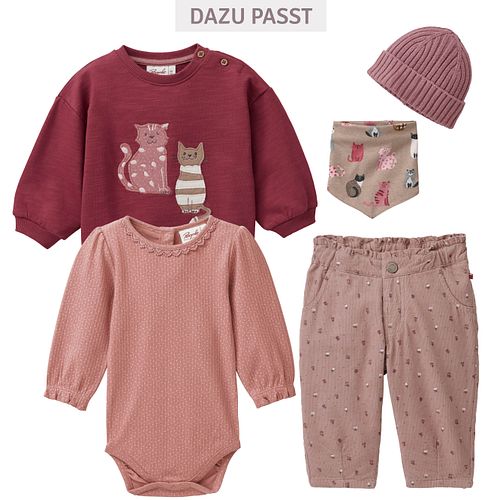 Weicher Body langarm rosa Pünktchen