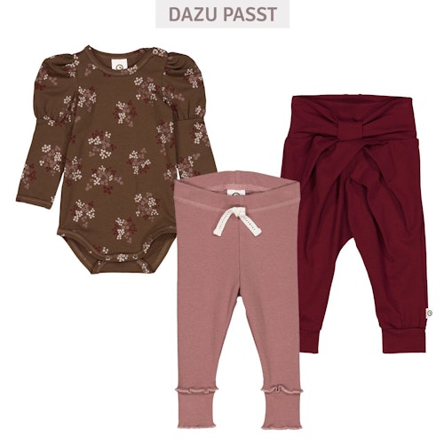 Langarmbody Puffärmel Blumenprint