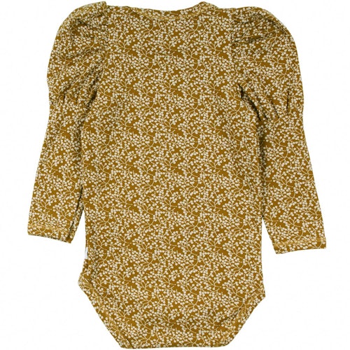 Langarmbody Puffärmel Blumenprint