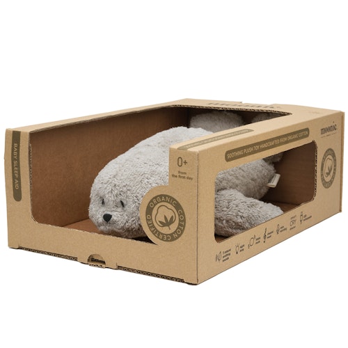 Bio Einschlafhilfe mit Sound und Licht Robbe grau