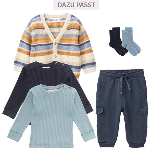 Babysocken Doppelpack gerippt blau