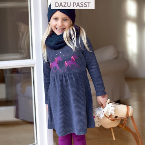 Geripptes Velour Kleid