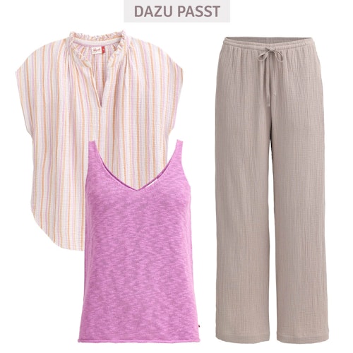 Musselin Hose Damen beige