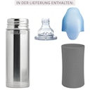 Vorschaubild Isolierte Kleinkindflasche ab 6 Monate Trinklernaufsatz grau