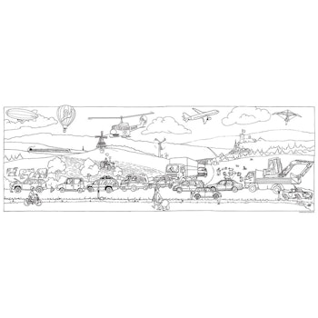 Papier Malstraße - Fahrzeuge 1,18 m lang