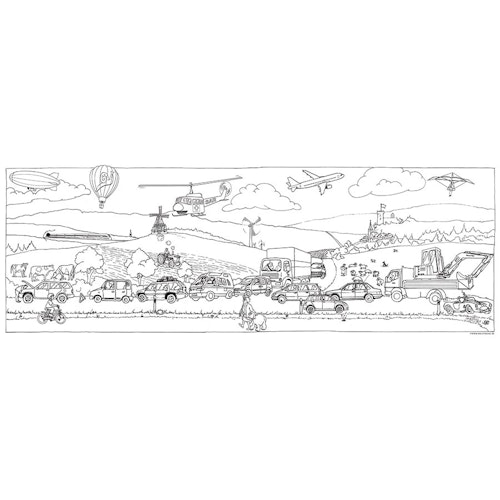 Papier Malstraße - Fahrzeuge 1,18 m lang
