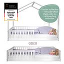 Vorschaubild Montessori Bett 90x200 - Bodenbett mit Rausfallschutz