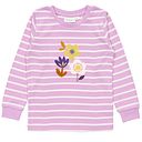 Vorschaubild Schlafanzug Arm- und Fussbündchen - Blumen, rosa-gestreift 98/104