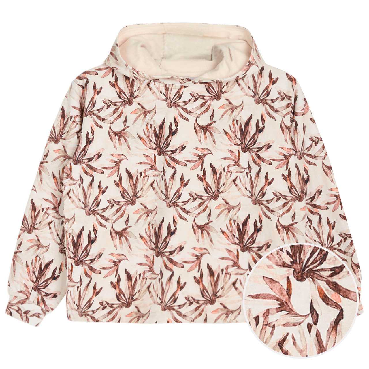 Sweatshirt Kapuze Blumen Motive