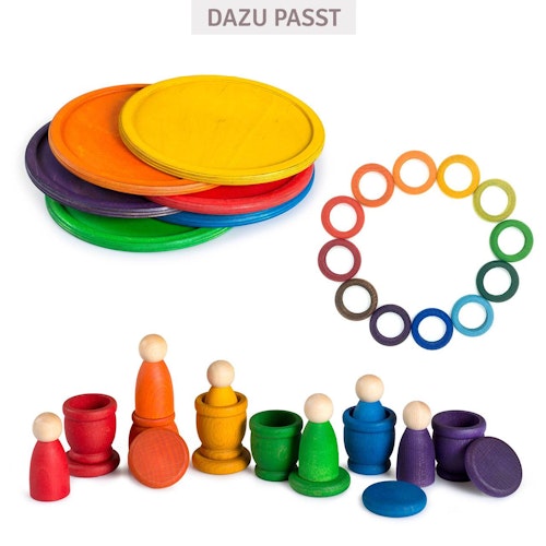 6 Regenbogenteller zum Spielen und Stapeln