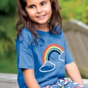 Vorschaubild Regenbogen Stickerei T-Shirt